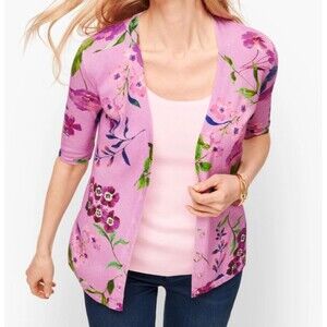 NWOT Talbots Botanical Kelly Cardigan Size L Petite